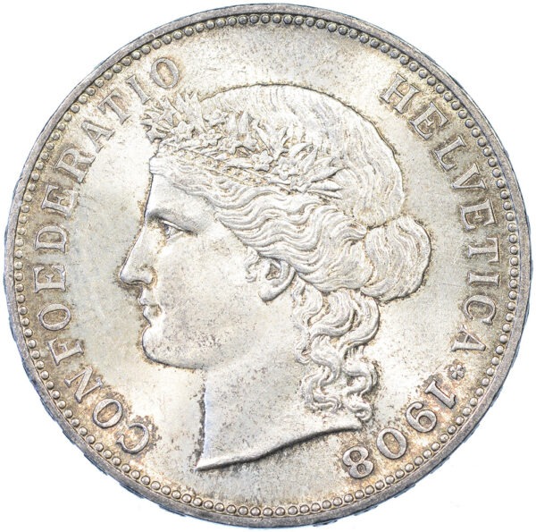 5 Franken, 1908, unzirkuliert