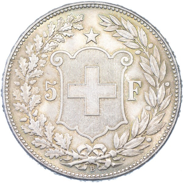 5 Franken, 1908, unz/stgl