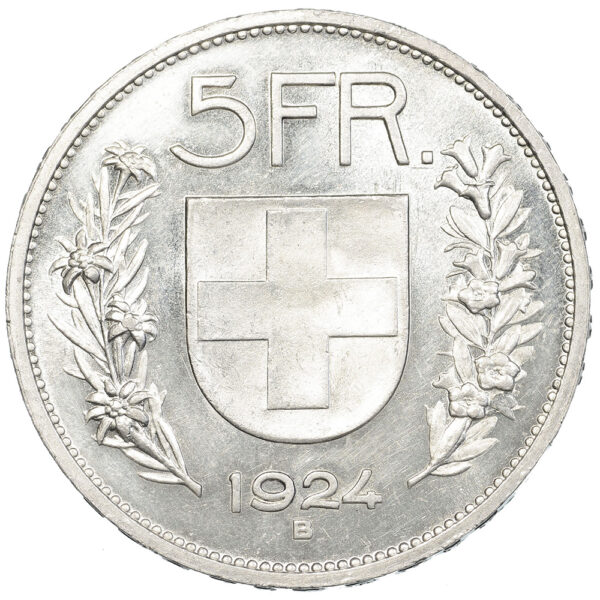 5 Franken, 1924, unzirkuliert