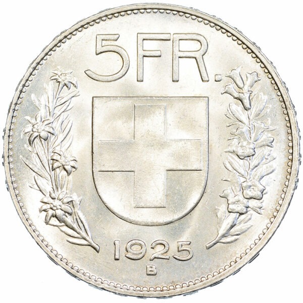 5 Franken, 1925, Stempelglanz