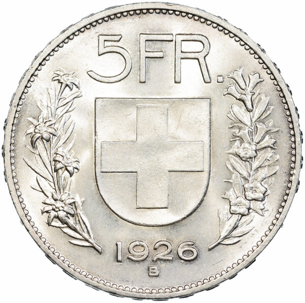 5 Franken, 1926, Stempelglanz