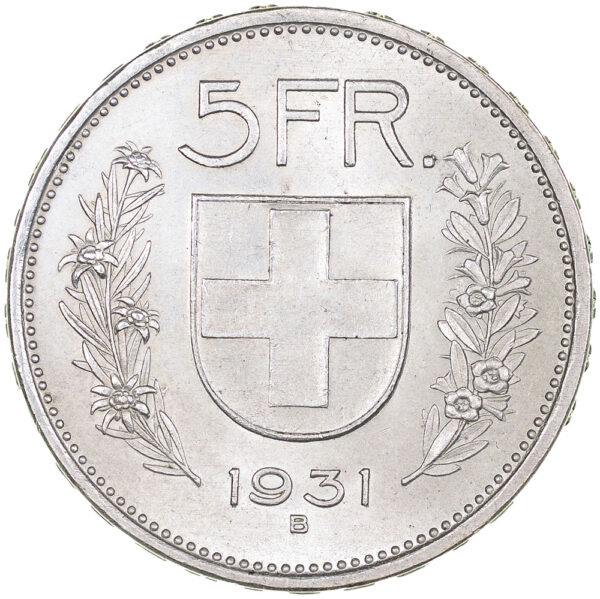 5 Franken, 1931, unzirkuliert