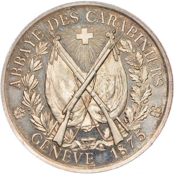5049_1 Genève, Genève, Abbaye des Carabiniers, 1875, unz, Silber