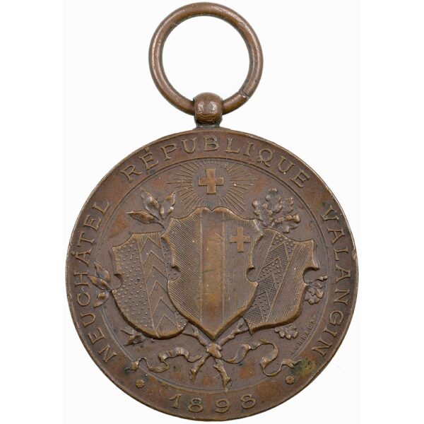 5131_1 Neuenburg, Neuchâtel, Eidgenöss. Schützenfest, 1898, vz, Bronze