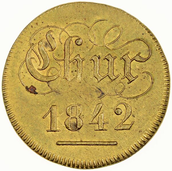 5252_1 Graubünden, Chur, Schützenjeton, 1842, unz