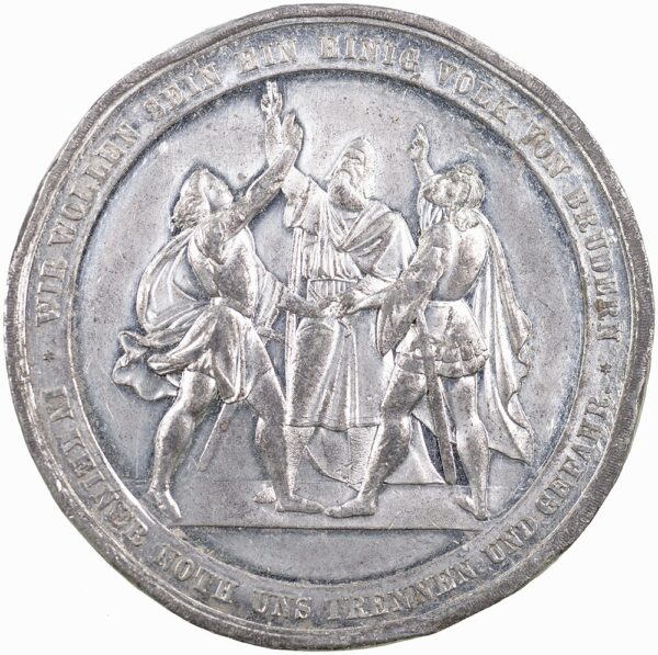 5257_2 Neuenburg, LaChaux-de-Fonds, Eidgenöss. Schützenfest, 1863, s-ss, Weissmetall