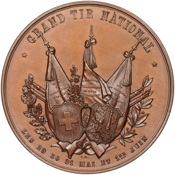 5298_1 Genève, Genève, Grand tir national, 1884, stgl, Bronze