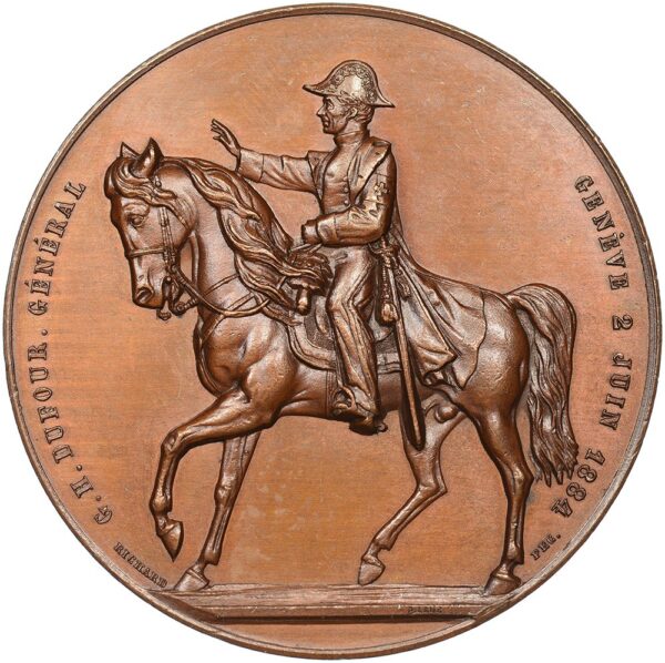 Genève, Genève,  Grand tir national, 1884, stgl, Bronze