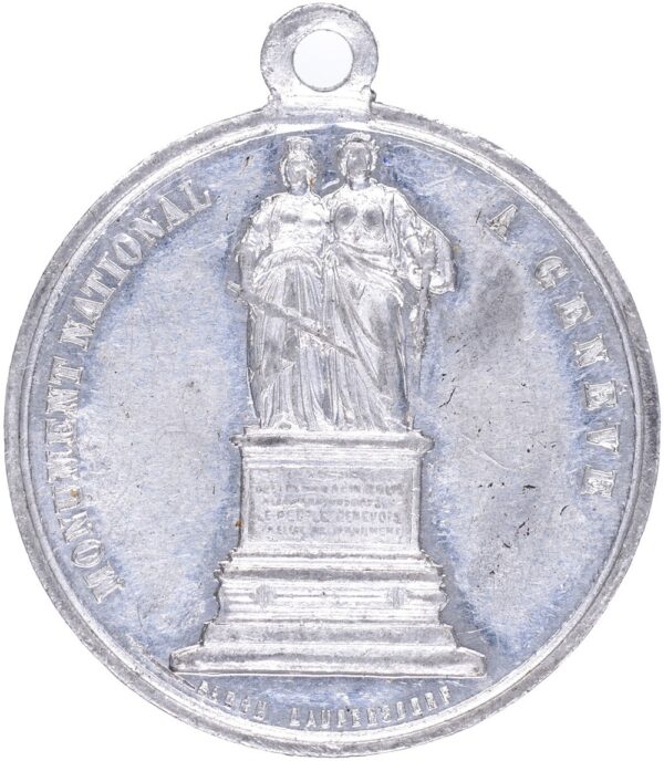 5336_2 Genève, Genève, Eidgenöss. Schützenfest, 1887, vz, Weissmetall