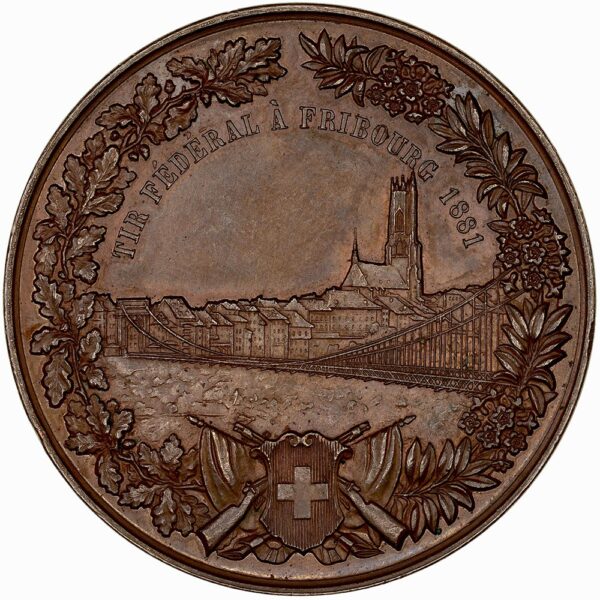 5454_1 Freiburg, Fribourg, Eidgenöss. Schützenfest, 1881, unz/stgl