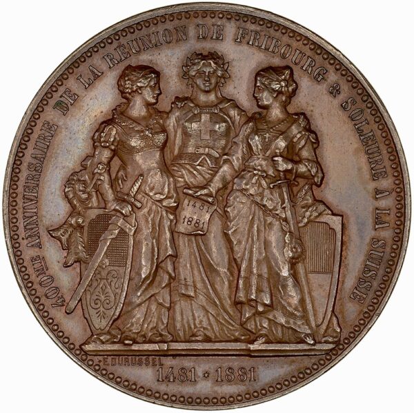 Freiburg, Fribourg, Eidgenöss. Schützenfest, 1881, unz/stgl