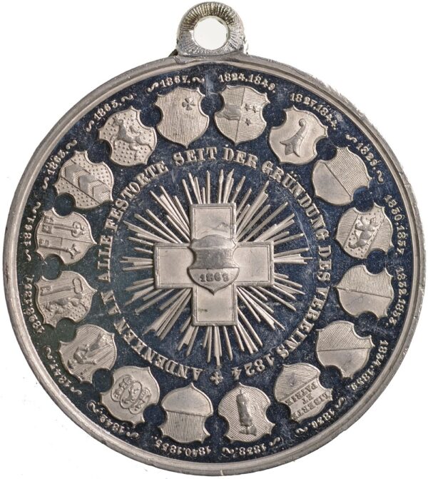 5471_2 Zug, Zug, Eidgenöss. Schützenfest, 1869, vz-unz, Weissmetall