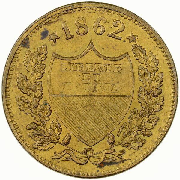 5545_1 Waadt, Rolle, Schützenjeton, 1862, unz
