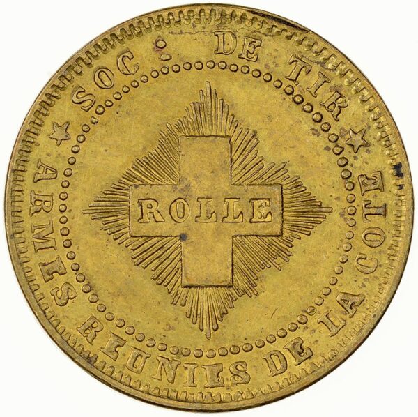 Waadt, Rolle, Schützenjeton, 1862, unz