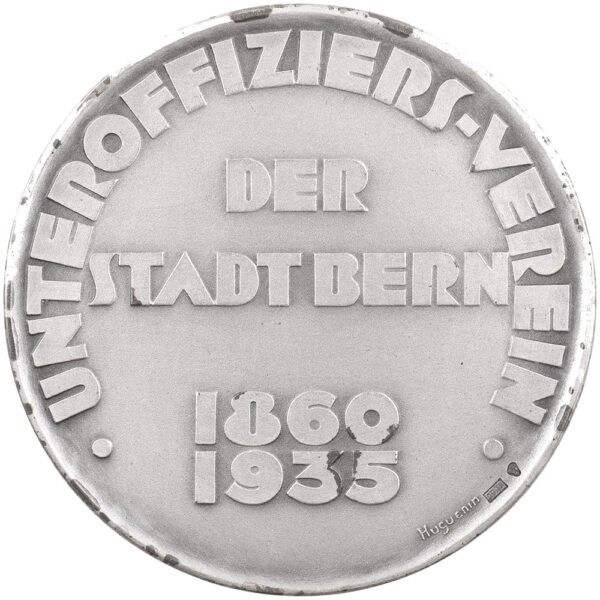 5556_1 Bern, Bern, Unteroffiziers-Verein, 1935, stgl, Br versilbert