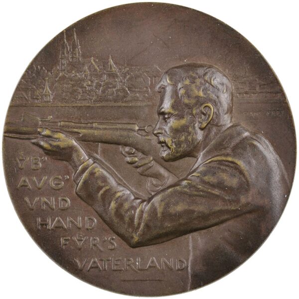 Basel, Basel,  Kantonales Schützenfest, 1900, stgl, Bronze