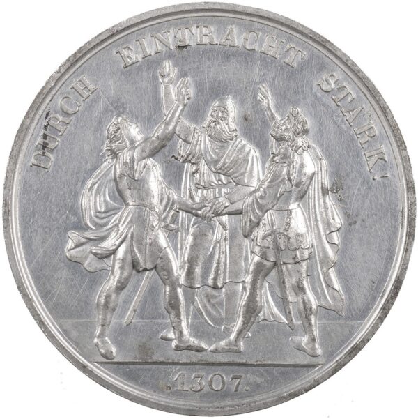 5603_2 Schwyz, Schwyz, Eidgenöss. Schützenfest, 1867, vz, Weissmetall