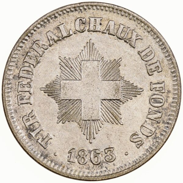 5633_1 Neuenburg, LaChaux-de-Fonds, Schützenjeton, 1863, unz-