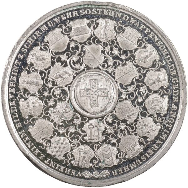 5657_1 Neuenburg, LaChaux-de-Fonds, Eidgenöss. Schützenfest, 1863, unz-, Weissmetall