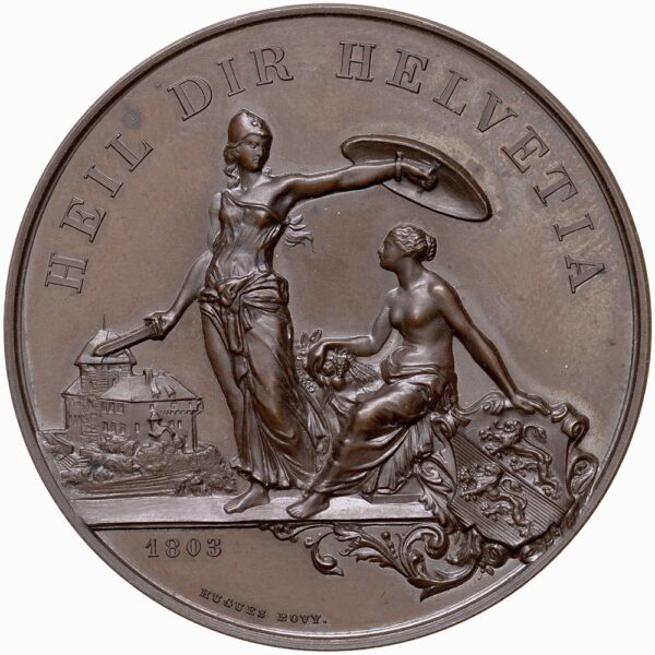 5719_2 Thurgau, Frauenfeld, Eidgenöss. Schützenfest, 1890, unz/stgl, Bronze