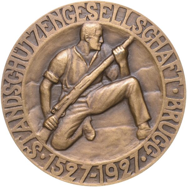 5738_1 Aargau, Brugg, Standschützengesellschaft, 1927, stgl, Bronze