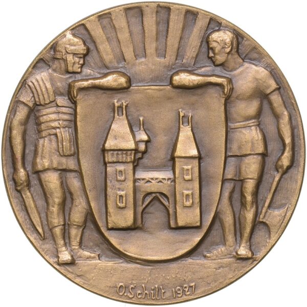 Aargau, Brugg,  Standschützengesellschaft, 1927, stgl, Bronze
