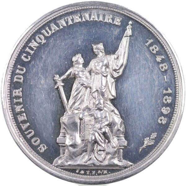 5757_1 Neuenburg, Neuchâtel, Eidgenöss. Schützenfest, 1898, unz/stgl, Weissmetall