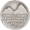 Schwyz, Brunnen,  Kantonales Schützenfest, 1935, stgl, Silber