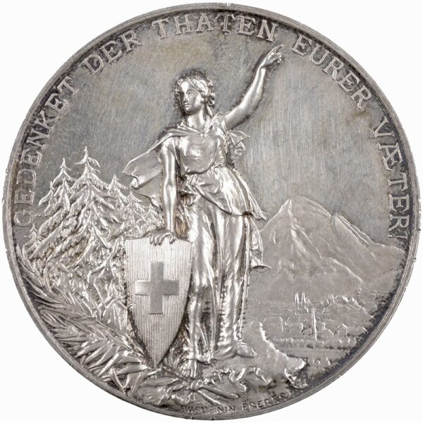 Glarus, Glarus,  Eidgenöss. Schützenfest, 1892, stgl, Silber
