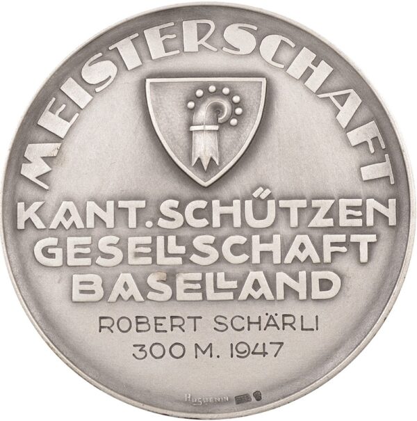 5809_1 Basel, Liestal, Kantonalschützengesellschaft, 1947, stgl, Silber