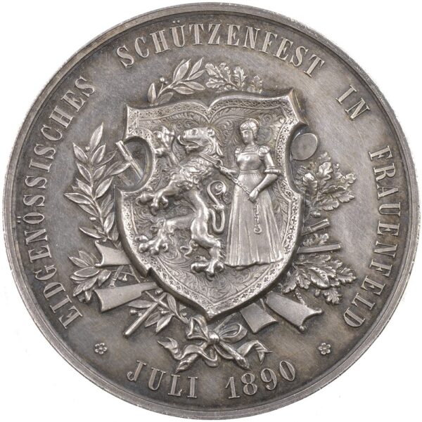 5835_1 Thurgau, Frauenfeld, Eidgenöss. Schützenfest, 1890, stgl