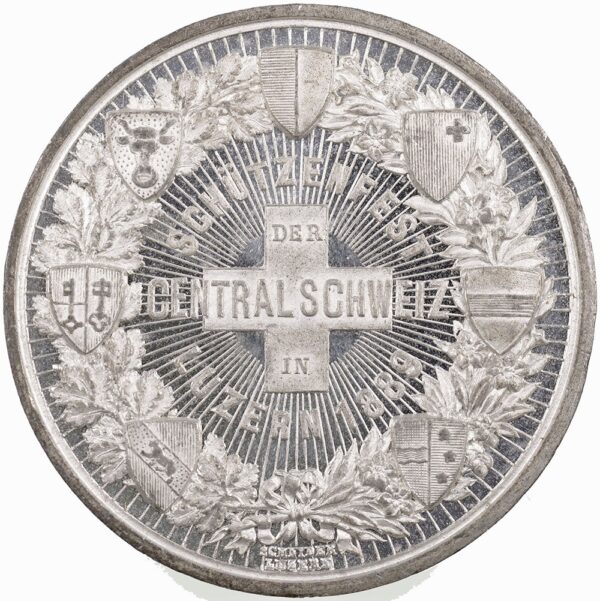 5872_1 Luzern, Luzern, Zentralschweizerisches, 1889, unz, Weissmetall