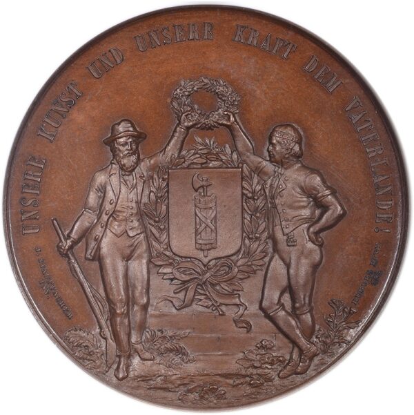 5968_2 St. Gallen, Ebnat-Kappel, Kantonales Schützenfest, 1891, stgl, Bronze