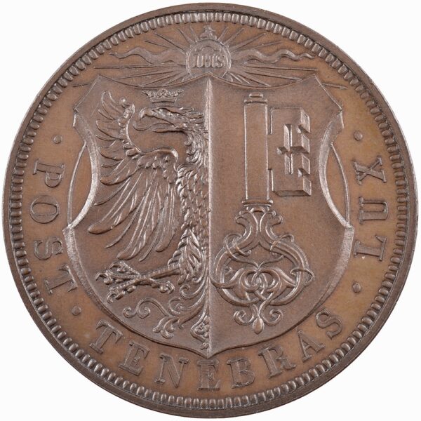 Genève, Genève,  Eidgenöss. Schützenfest, 1887, stgl, Bronze