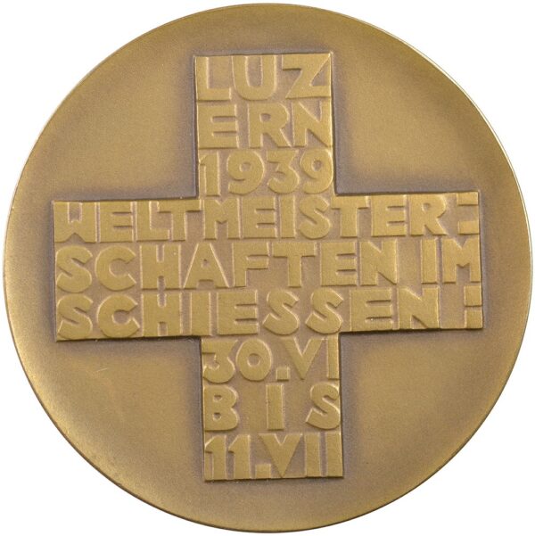 6036_1 Luzern, Luzern, Weltmeisterschaft im Schiessen, 1939, stgl, Bronze