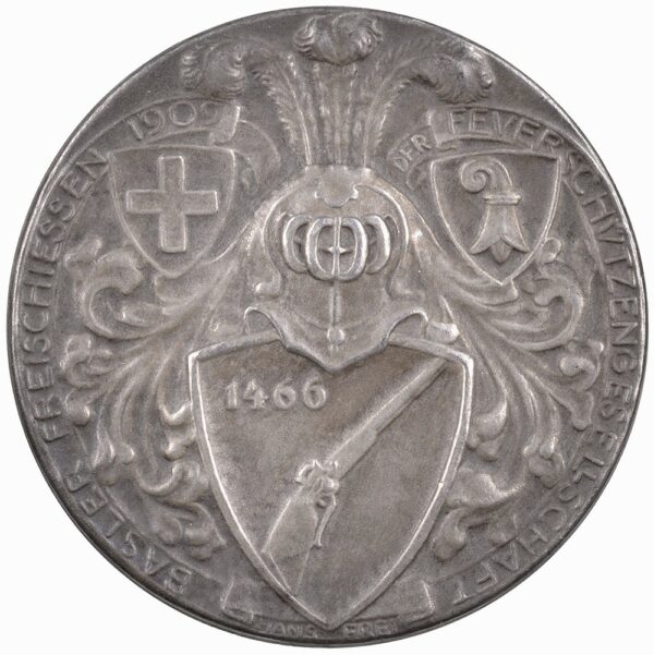 6055_1 Basel, Basel, Freischiessen , 1909, unz/stgl, Silber