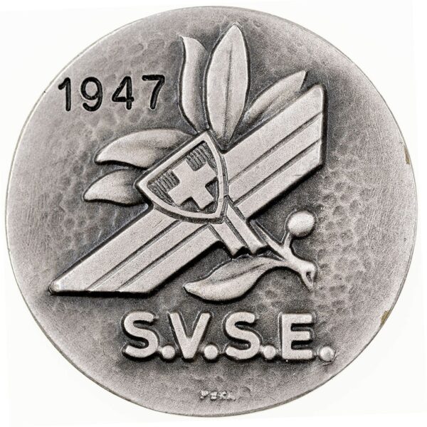 6151_1 Div. Medaillen, S.V.S.E., Schützenverband, 1947, stgl, Br versilbert