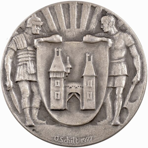Aargau, Brugg,  400J.Standschützengesell., 1927, stgl, Silber