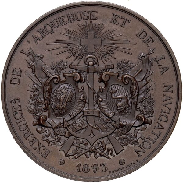 6184_1 Genève, Genève, Exercices de l'Arquebuse, 1893, unz/stgl, Bronze
