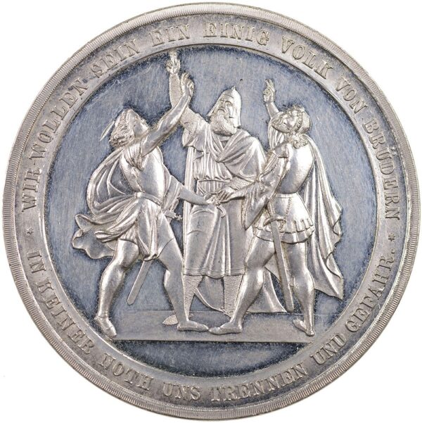 6202_2 Neuenburg, LaChaux-de-Fonds, Eidgenöss. Schützenfest, 1863, stgl, Weissmetall