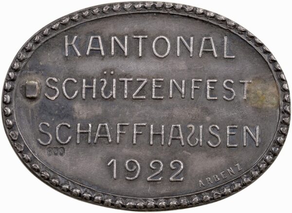 6211_1 Schaffhausen, Schaffhausen, Kantonales Schützenfest, 1922, stgl, Silber