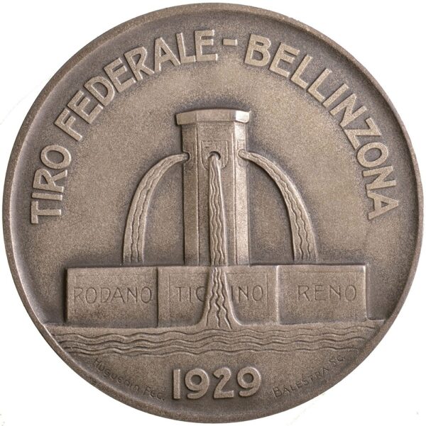 Ticino, Bellinzona,  Eidgenöss. Schützenfest, 1929, stgl, Silber