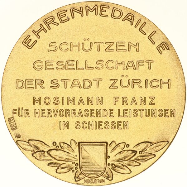 6284_1 Zürich, Ehrenmedaille, Schützengesellschaft, o.J., stgl