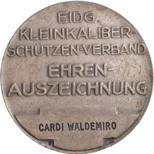 Gesamtschweizerisch, Ehrenauszeichnung,  Eidg. Kleinkaliberschützen-Verband, o.J., stgl, Silber