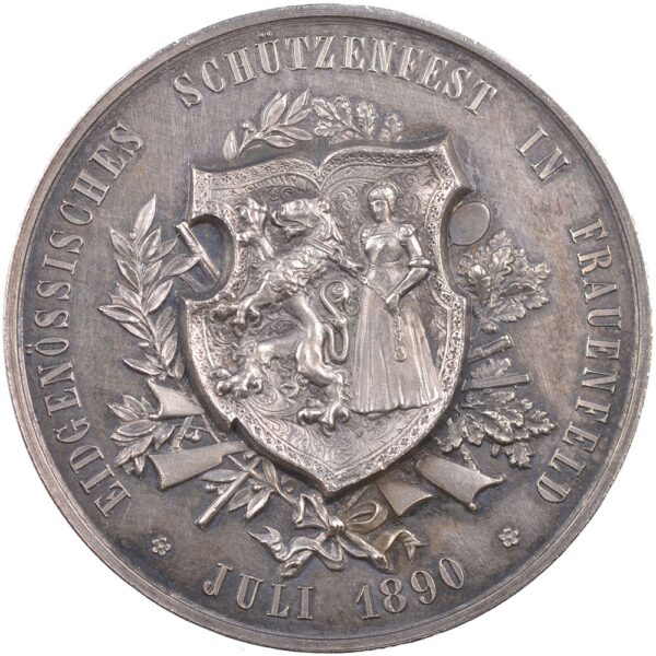 6304_1 Thurgau, Frauenfeld, Eidgenöss. Schützenfest, 1890, vz-unz
