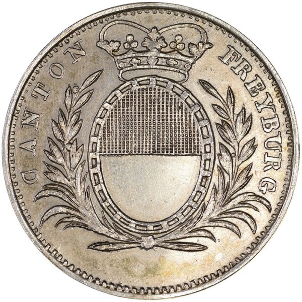 6407_2 Freiburg, Freyburg, Eidg. Freischiessen, 1829, unz-, Br versilbert