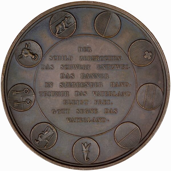 6445_1 Basel, Basel, Eidgenöss. Schützenfest, 1844, unz, Bronze