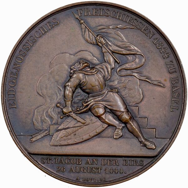 Basel, Basel,  Eidgenöss. Schützenfest, 1844, unz, Bronze