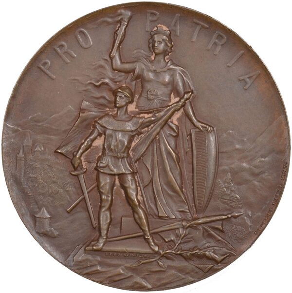 Luzern, Luzern,  Kantonales Schützenfest, 1894, unz/stgl, Bronze