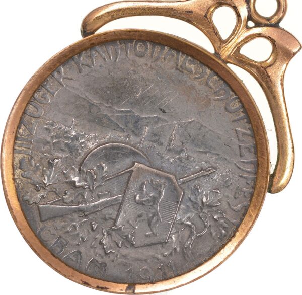 Zug, Cham,  Kantonales Schützenfest, 1911, unz-, Silber